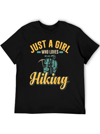 Camiseta Negra Just a Girl Who Loves Hiking