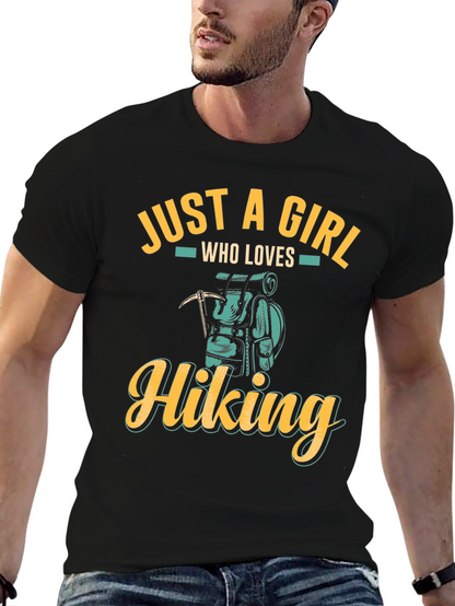 Camiseta Negra Just a Girl Who Loves Hiking