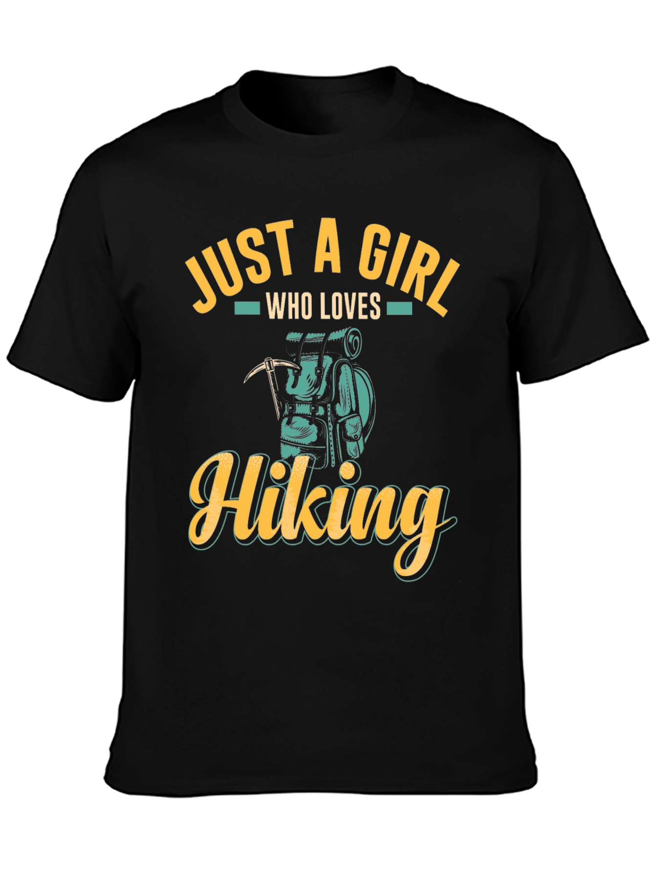 Camiseta Negra Just a Girl Who Loves Hiking
