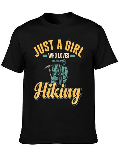 Camiseta Negra Just a Girl Who Loves Hiking