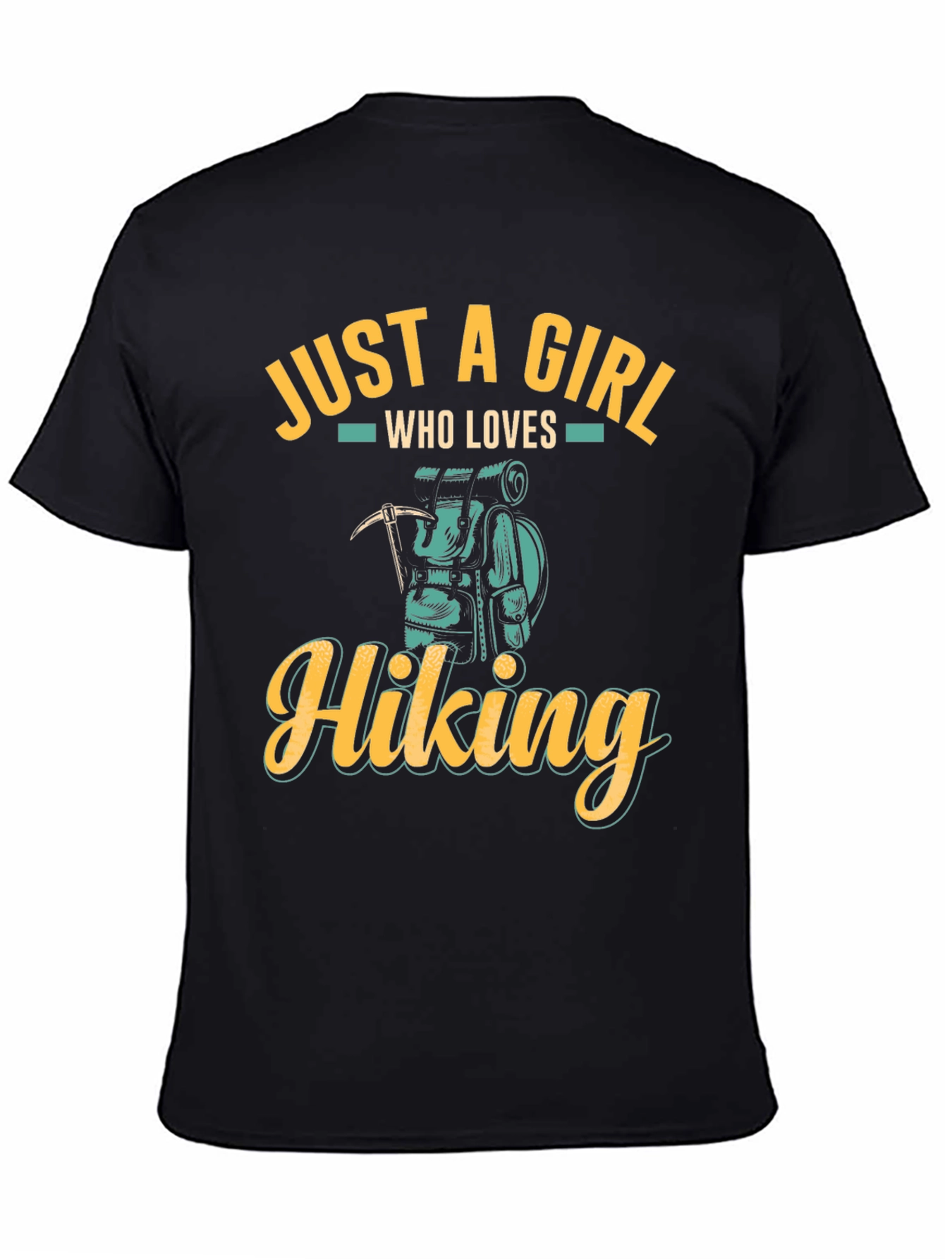 Camiseta Negra Just a Girl Who Loves Hiking