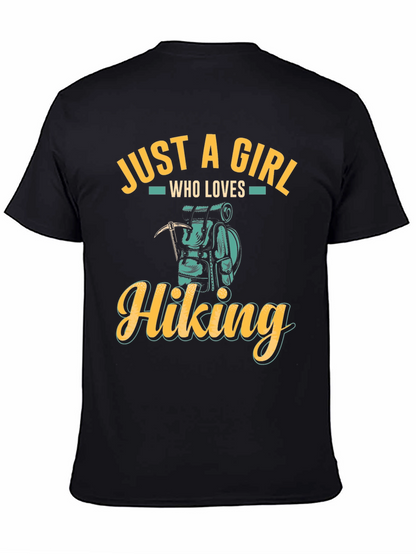 Camiseta Negra Just a Girl Who Loves Hiking