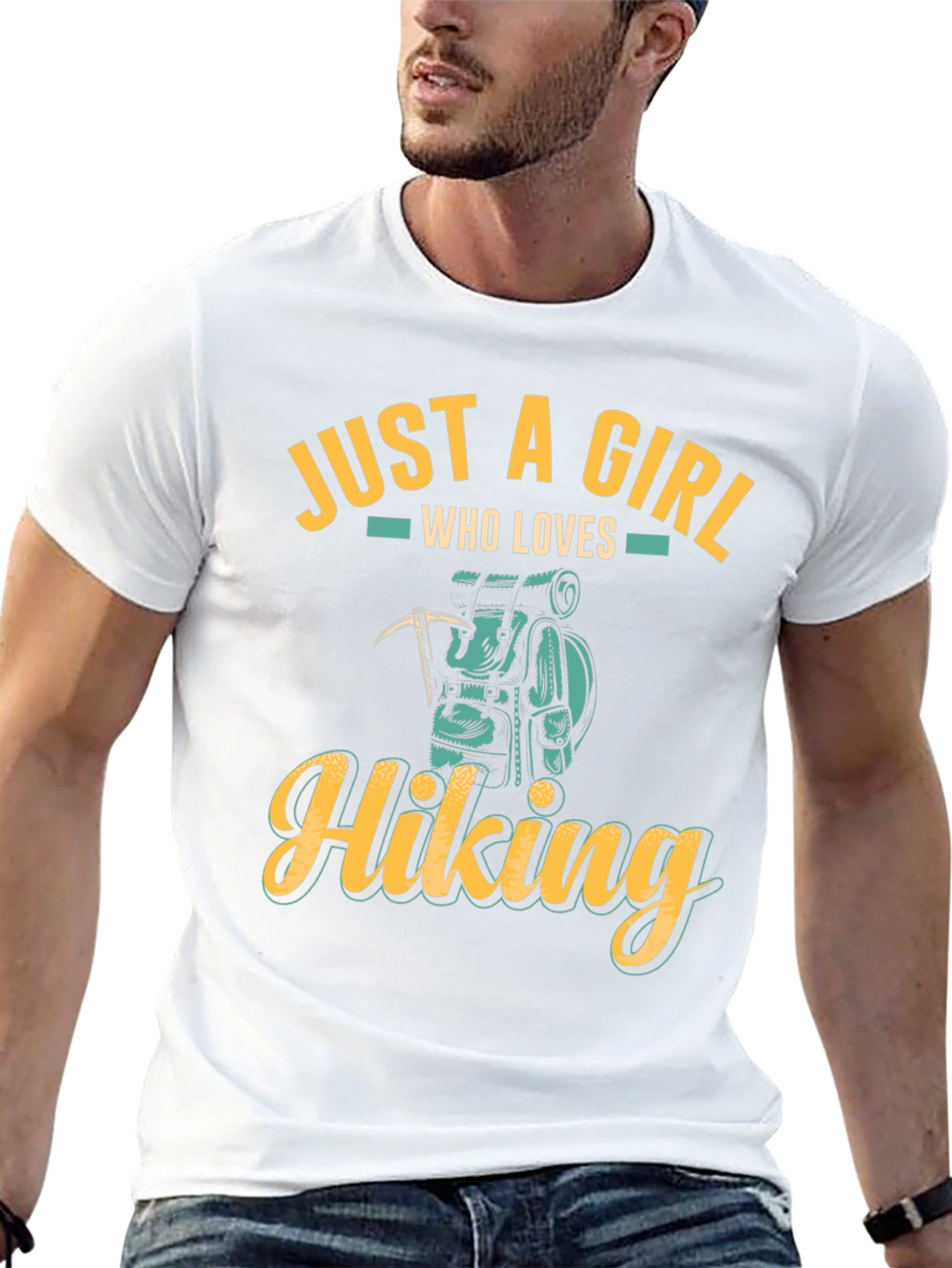 Camiseta Negra Just a Girl Who Loves Hiking