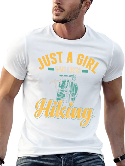 Camiseta Negra Just a Girl Who Loves Hiking