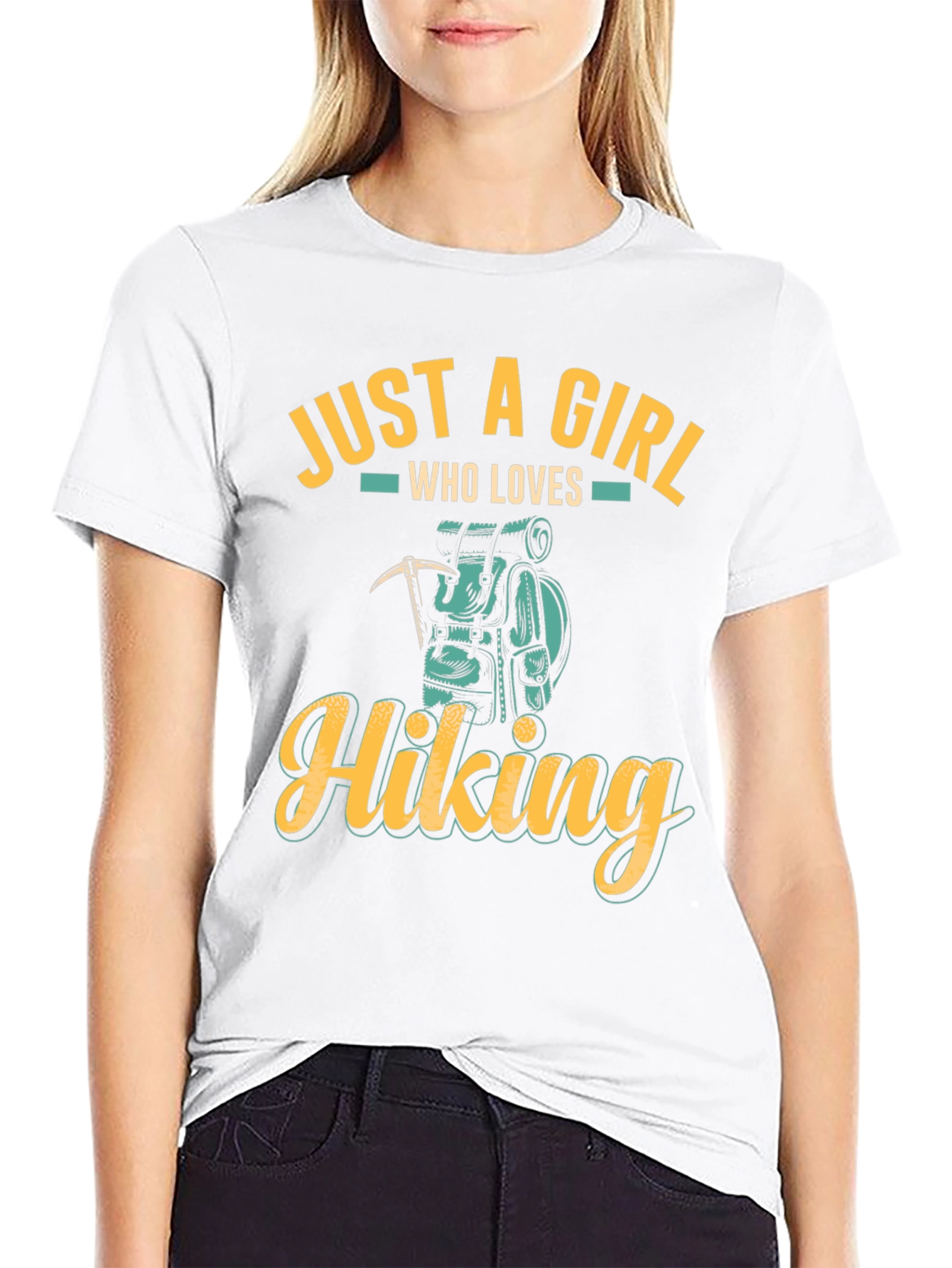 Camiseta Negra Just a Girl Who Loves Hiking