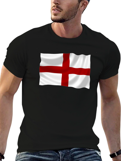 Camiseta Negra con Bandera de Inglaterra