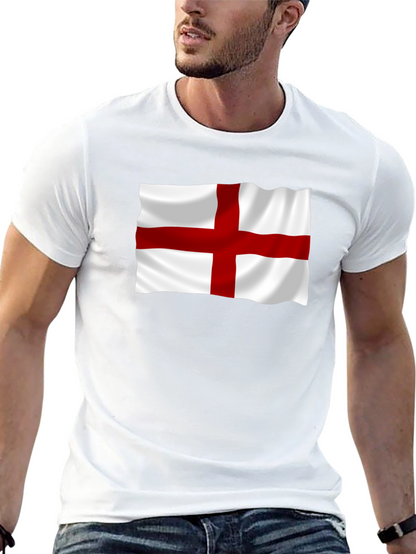 Camiseta Negra con Bandera de Inglaterra