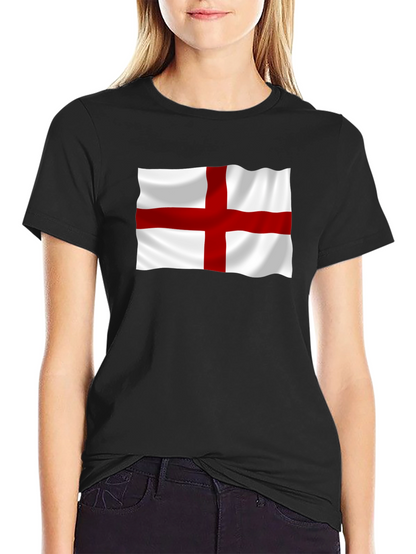 Camiseta Negra con Bandera de Inglaterra