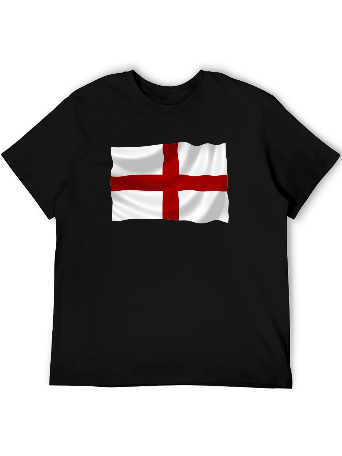 Camiseta Negra con Bandera de Inglaterra