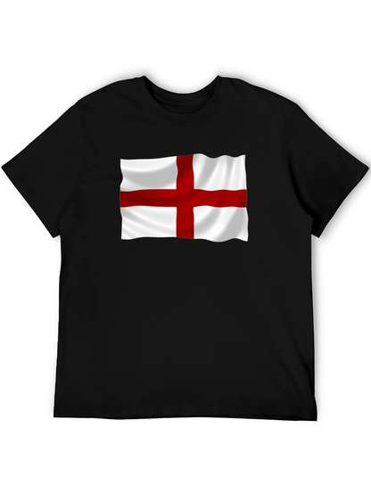 Camiseta Negra con Bandera de Inglaterra