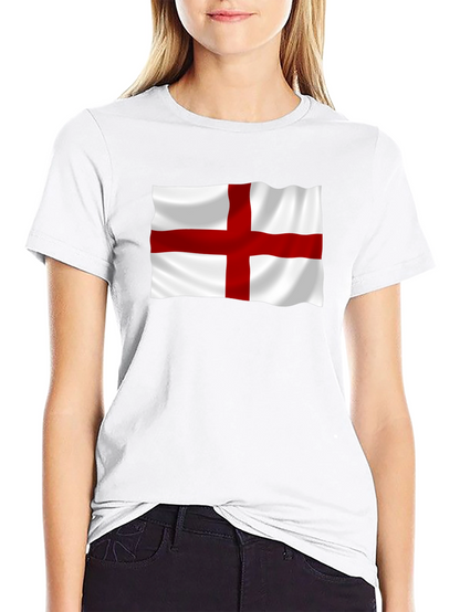 Camiseta Negra con Bandera de Inglaterra