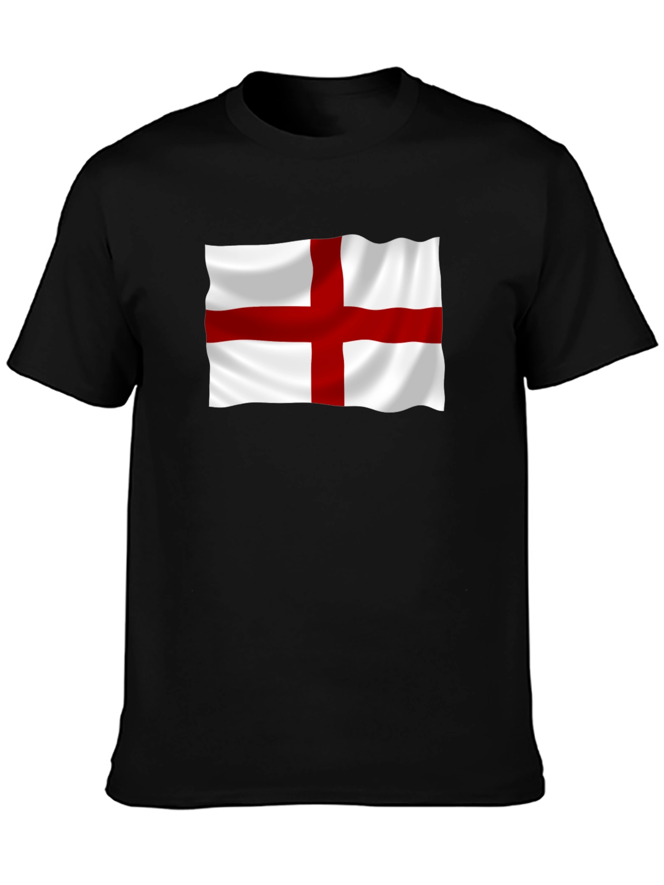 Camiseta Negra con Bandera de Inglaterra