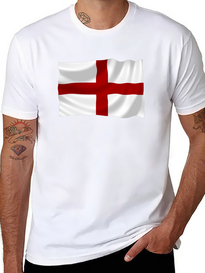 Camiseta Negra con Bandera de Inglaterra