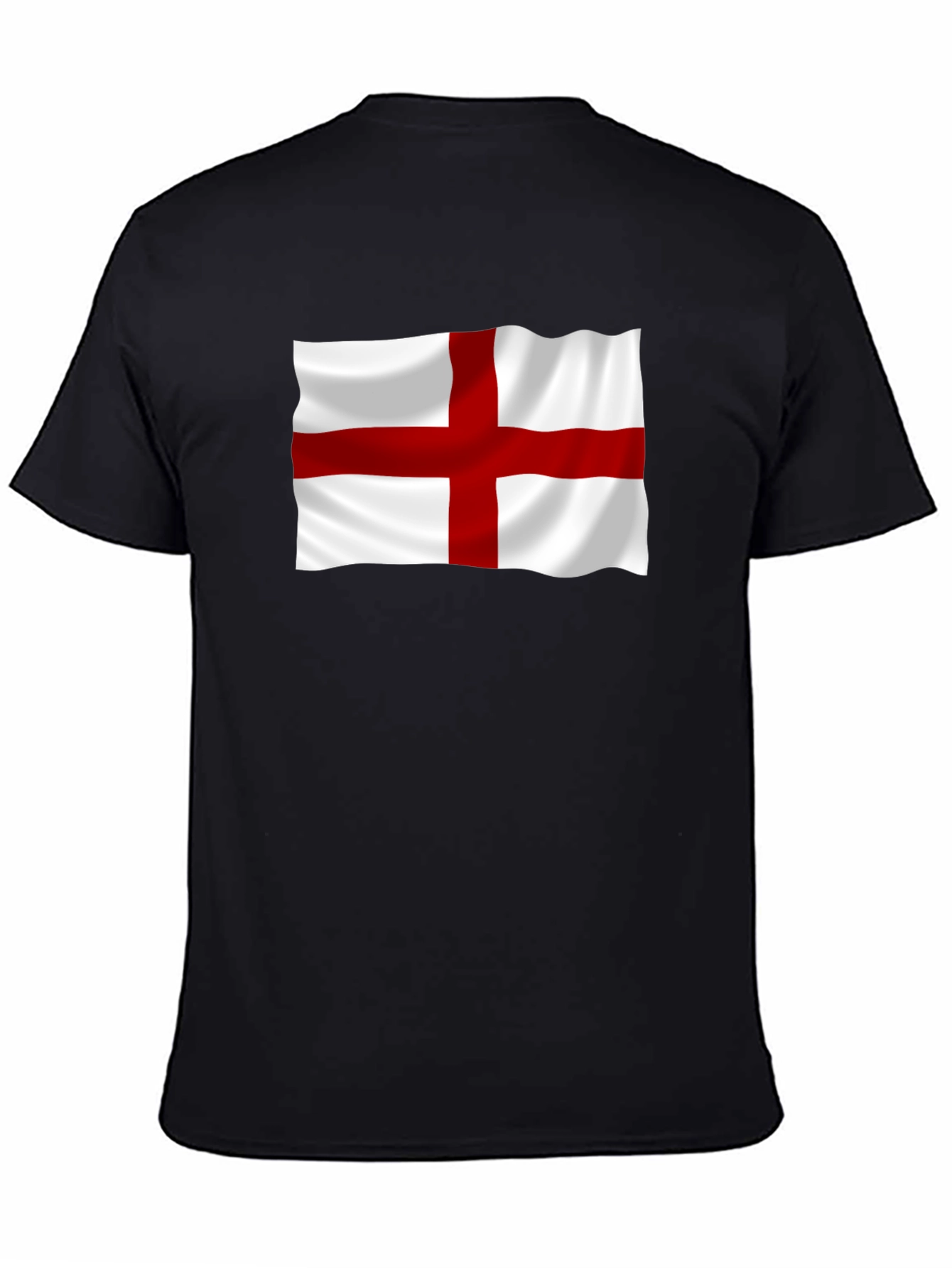 Camiseta Negra con Bandera de Inglaterra