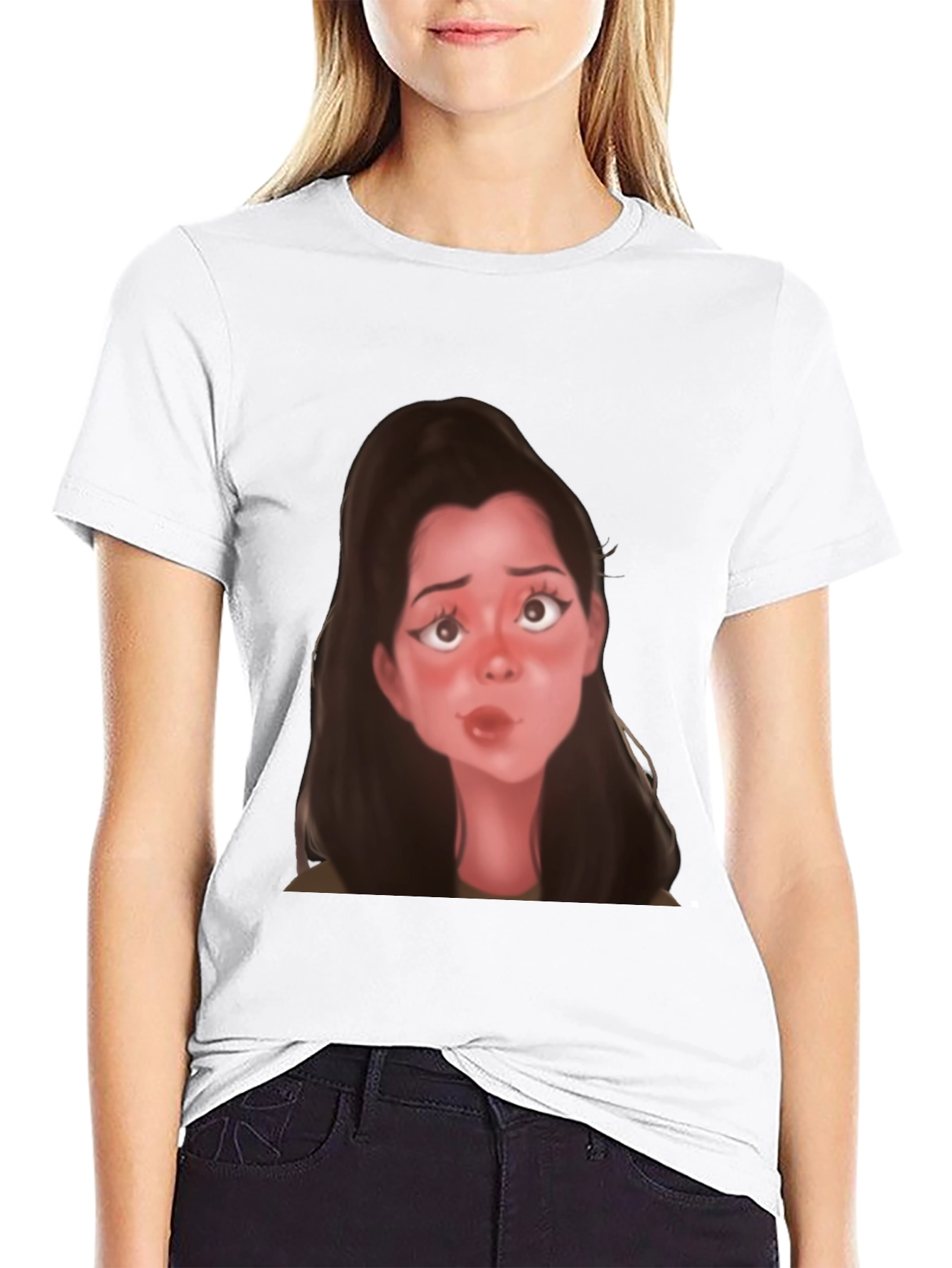 Camiseta Negra con Diseño de Dibujo Animado