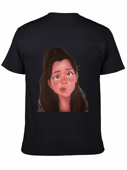 Camiseta Negra con Diseño de Dibujo Animado