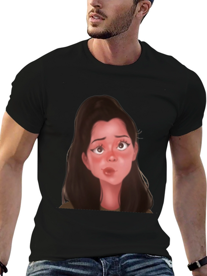 Camiseta Negra con Diseño de Dibujo Animado