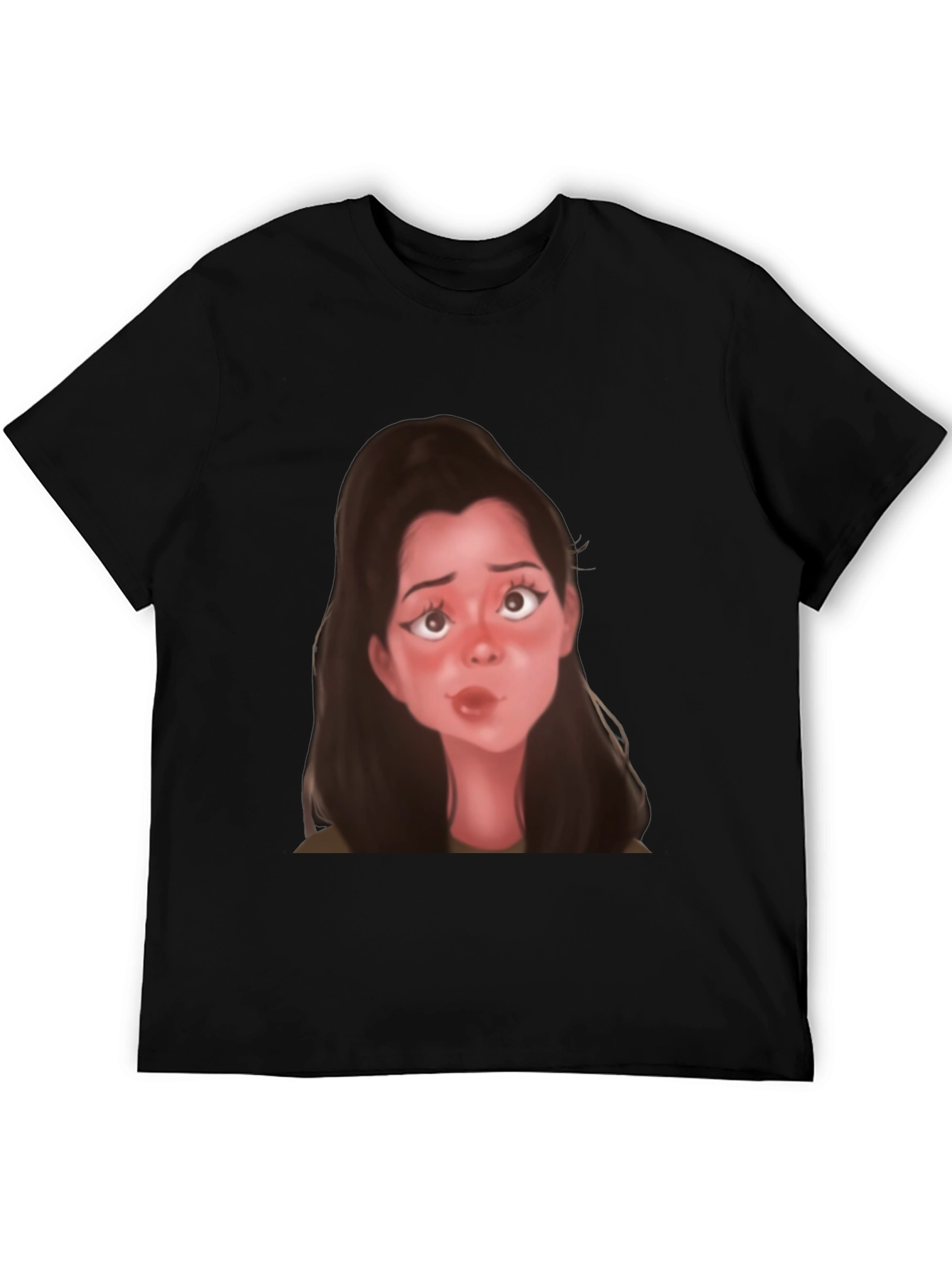 Camiseta Negra con Diseño de Dibujo Animado