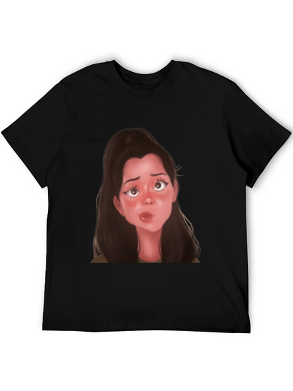 Camiseta Negra con Diseño de Dibujo Animado