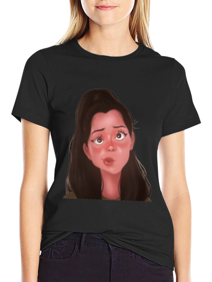 Camiseta Negra con Diseño de Dibujo Animado