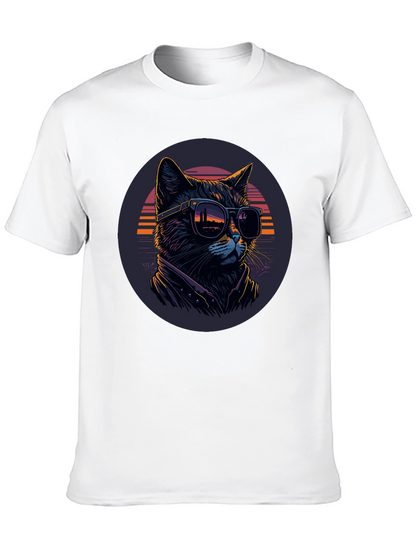 Camiseta Negra con Gato Cool