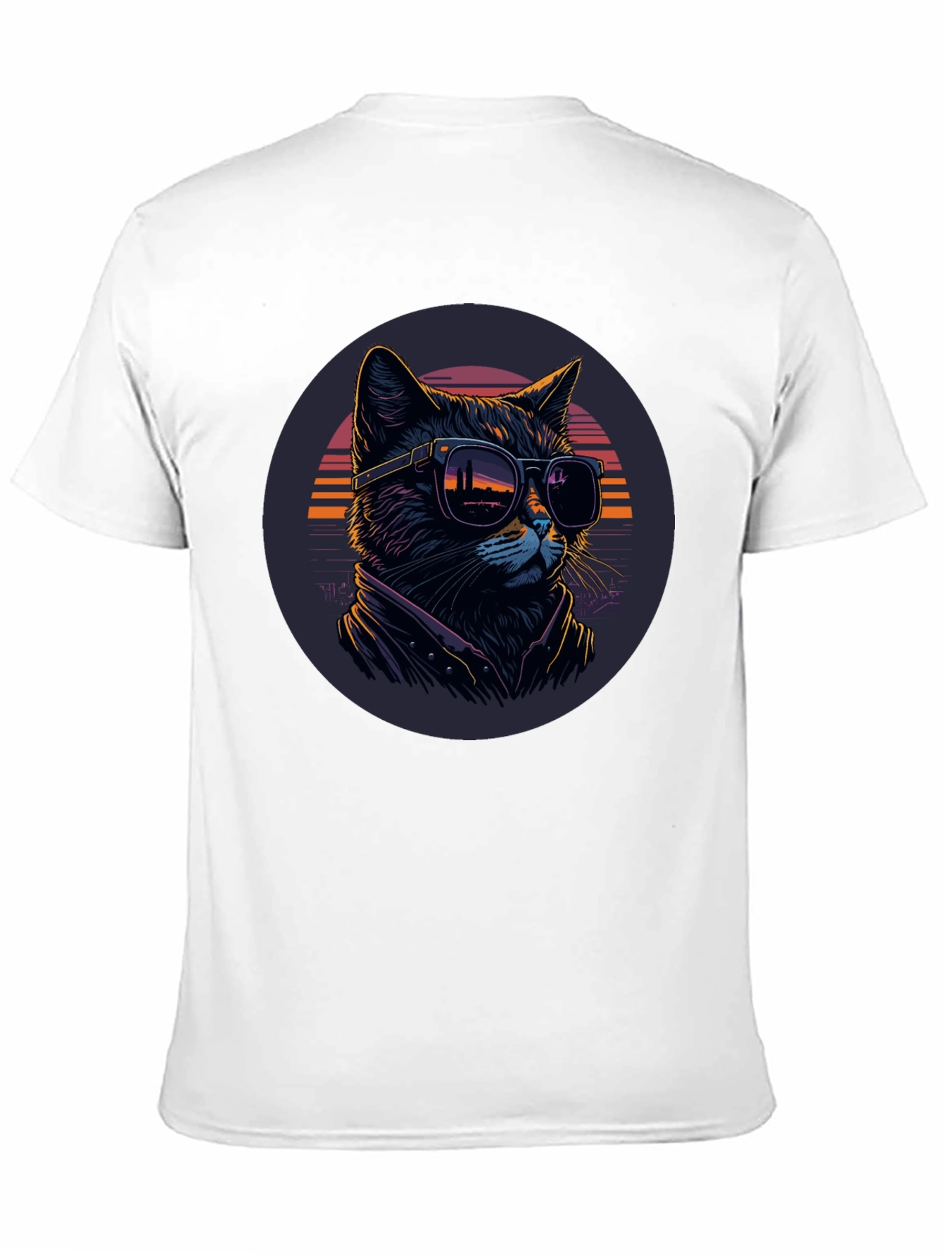 Camiseta Negra con Gato Cool