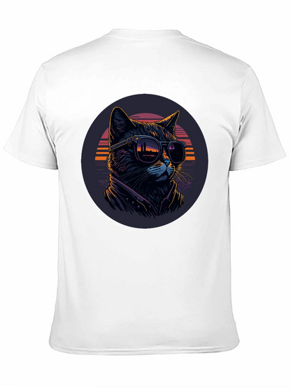 Camiseta Negra con Gato Cool