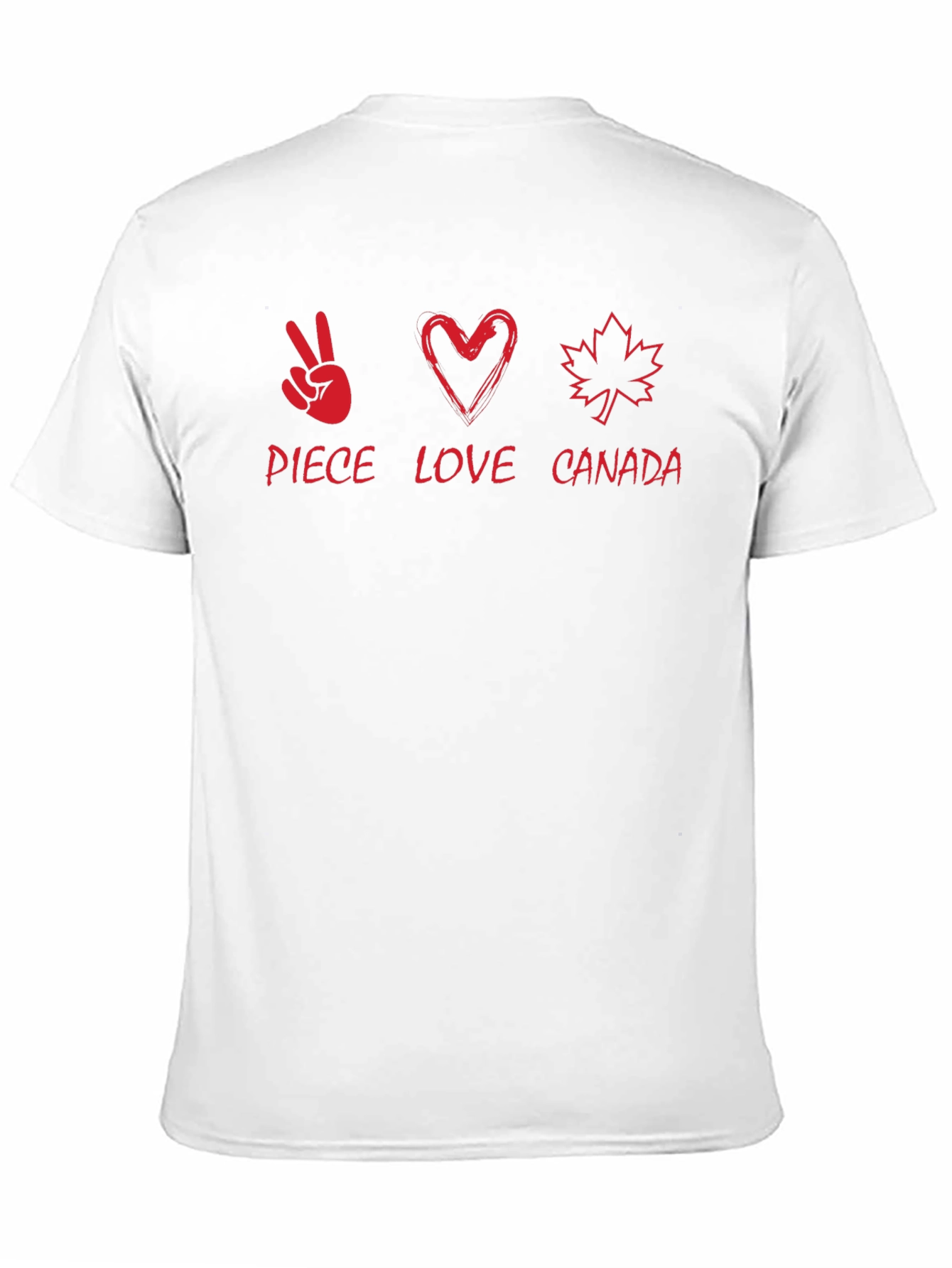 Camiseta Negra Peace Love Canada