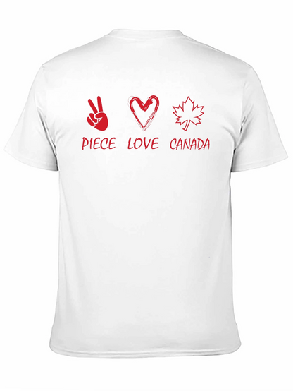 Camiseta Negra Peace Love Canada
