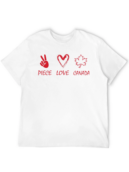 Camiseta Negra Peace Love Canada