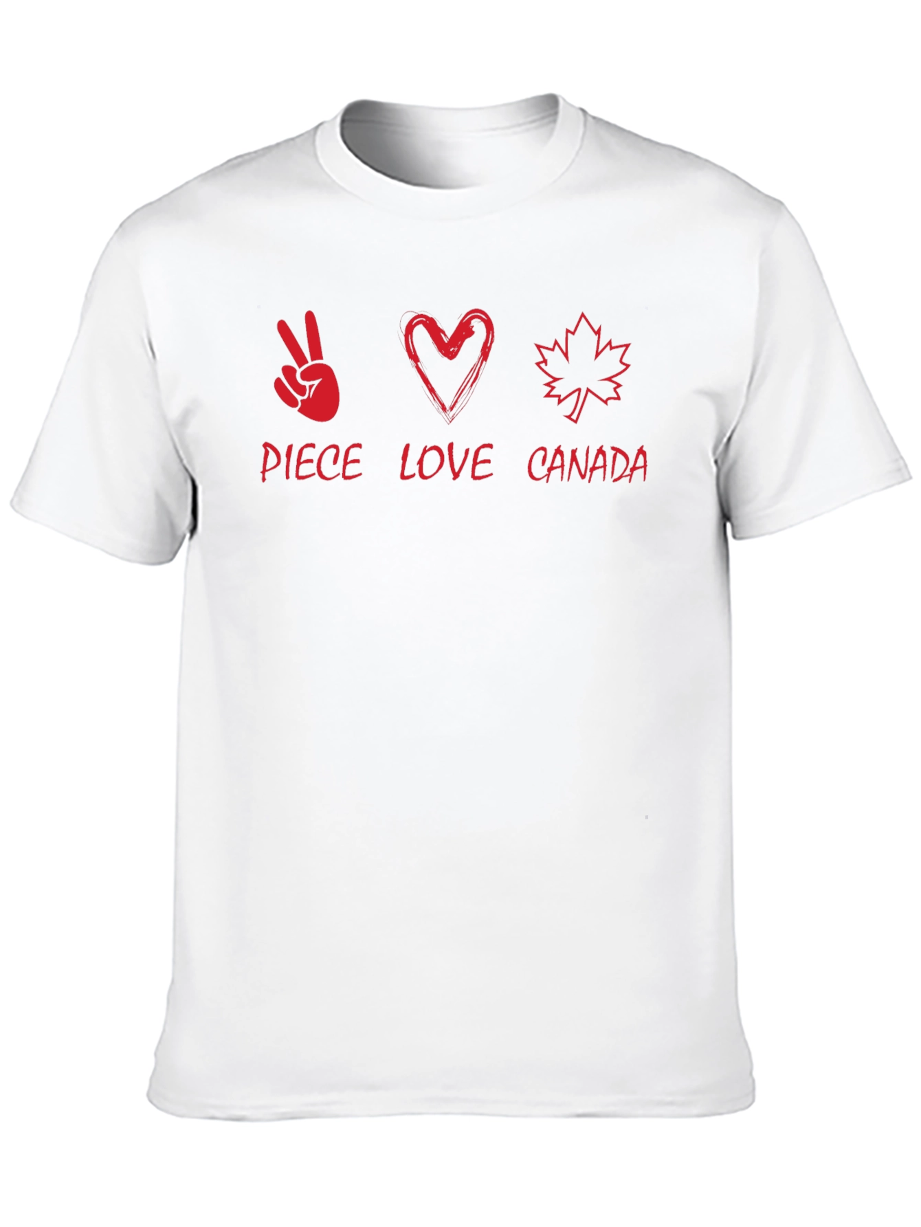 Camiseta Negra Peace Love Canada