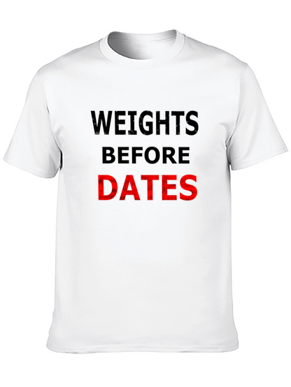 Camiseta Negra: Pesas Antes Que Citas