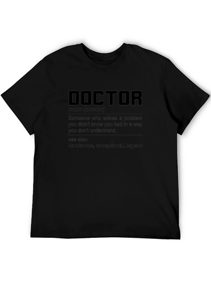 Camiseta Negra Definición Doctor - Regalo Médico