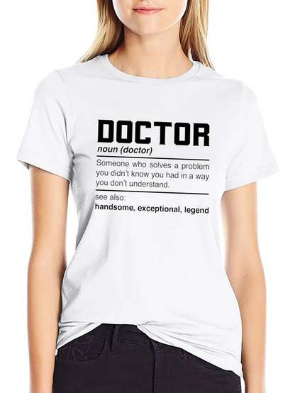 Camiseta Negra Definición Doctor - Regalo Médico