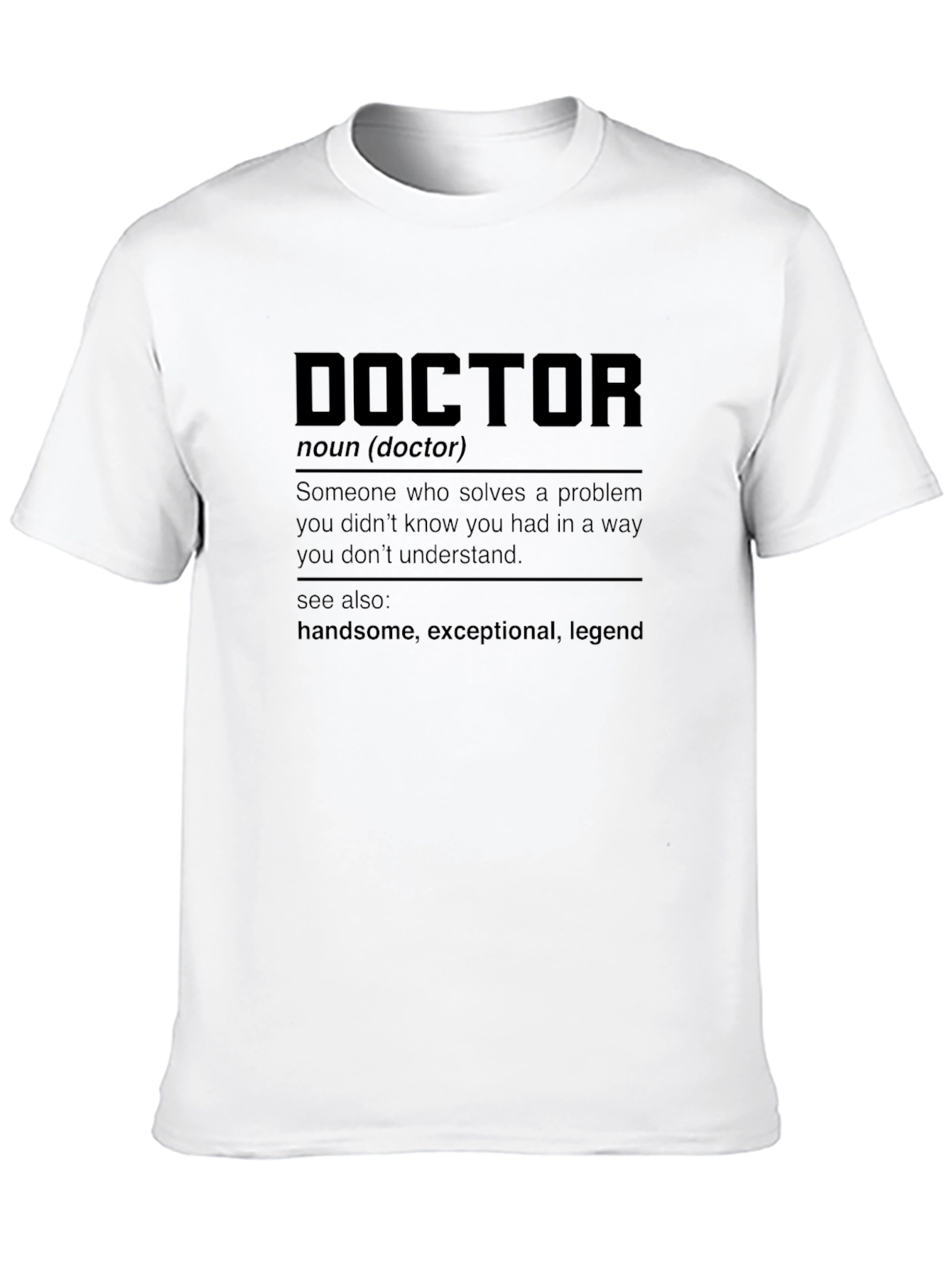 Camiseta Negra Definición Doctor - Regalo Médico