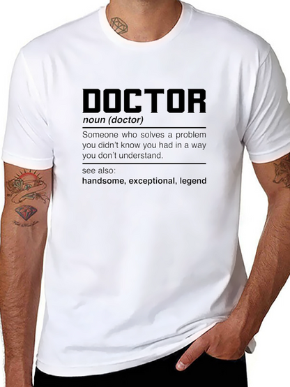 Camiseta Negra Definición Doctor - Regalo Médico