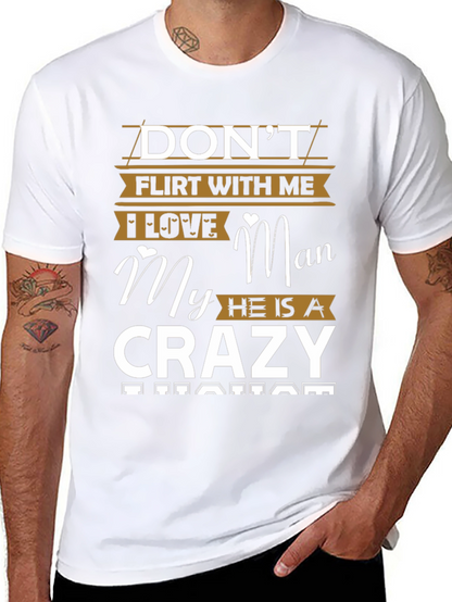 Camiseta Negra con Diseño Dont Flirt With Me