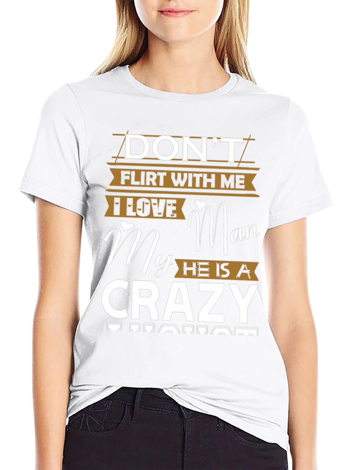 Camiseta Negra con Diseño Dont Flirt With Me