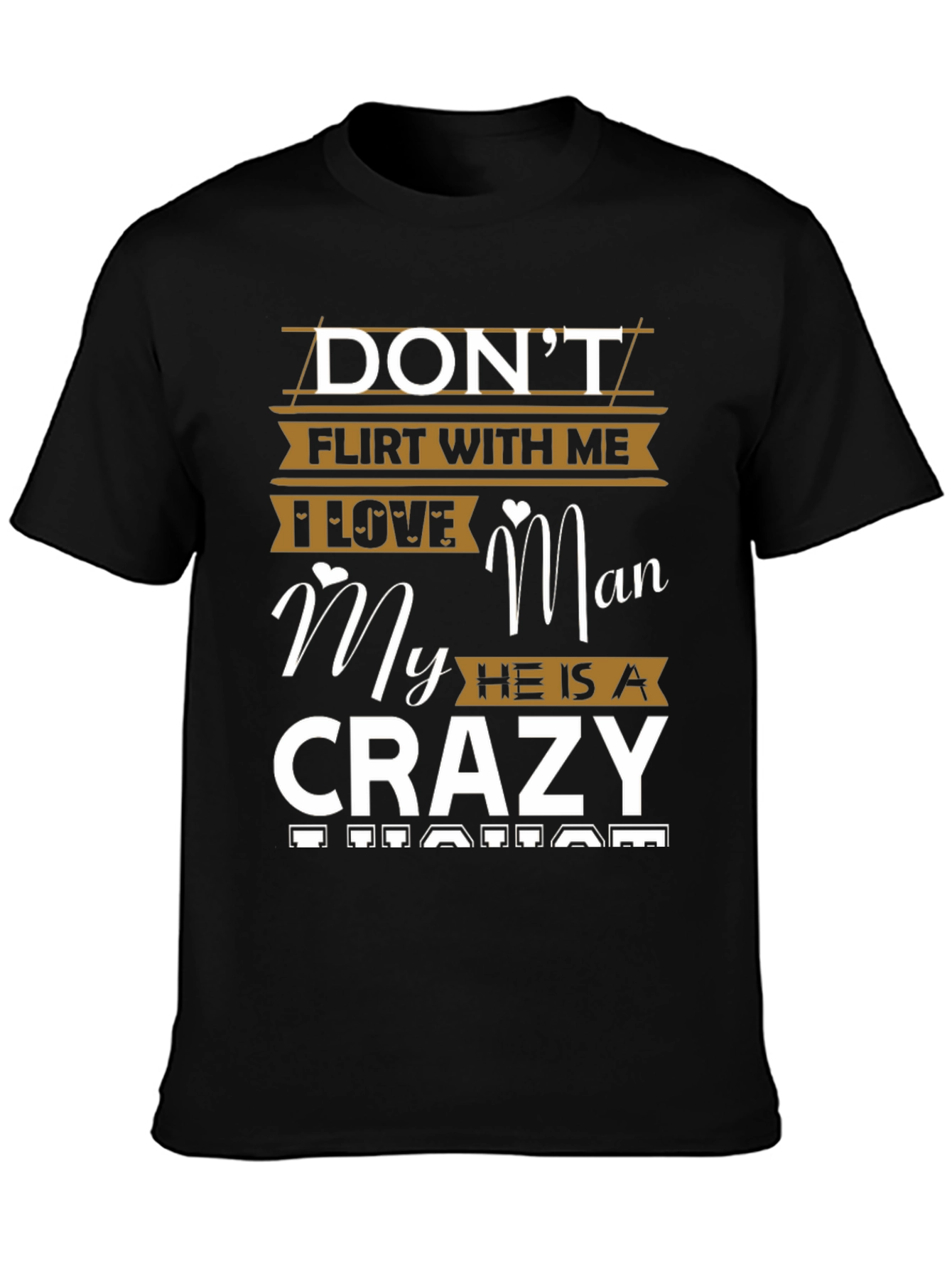 Camiseta Negra con Diseño Dont Flirt With Me