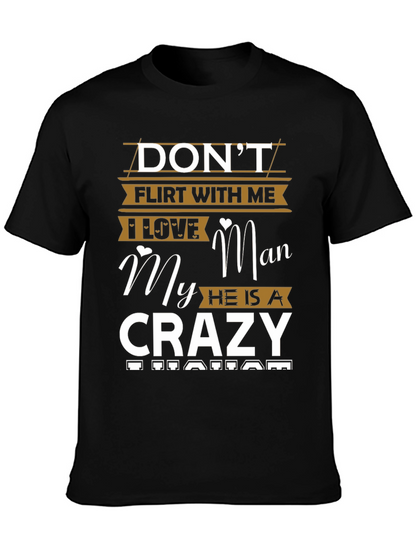 Camiseta Negra con Diseño Dont Flirt With Me