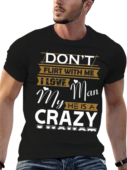 Camiseta Negra con Diseño Dont Flirt With Me