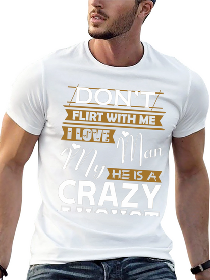 Camiseta Negra con Diseño Dont Flirt With Me