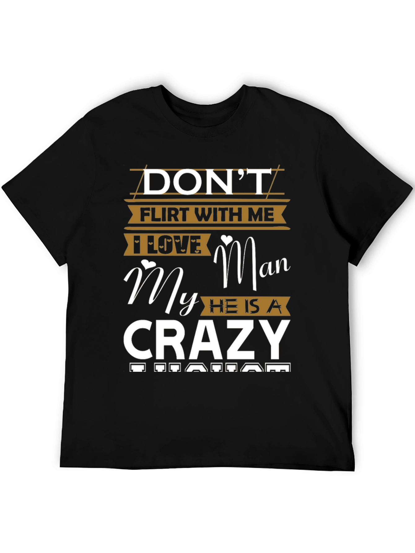 Camiseta Negra con Diseño Dont Flirt With Me