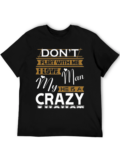 Camiseta Negra con Diseño Dont Flirt With Me