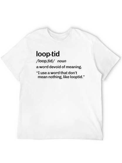 Camiseta Negra Loop-tid - Definición Humorística