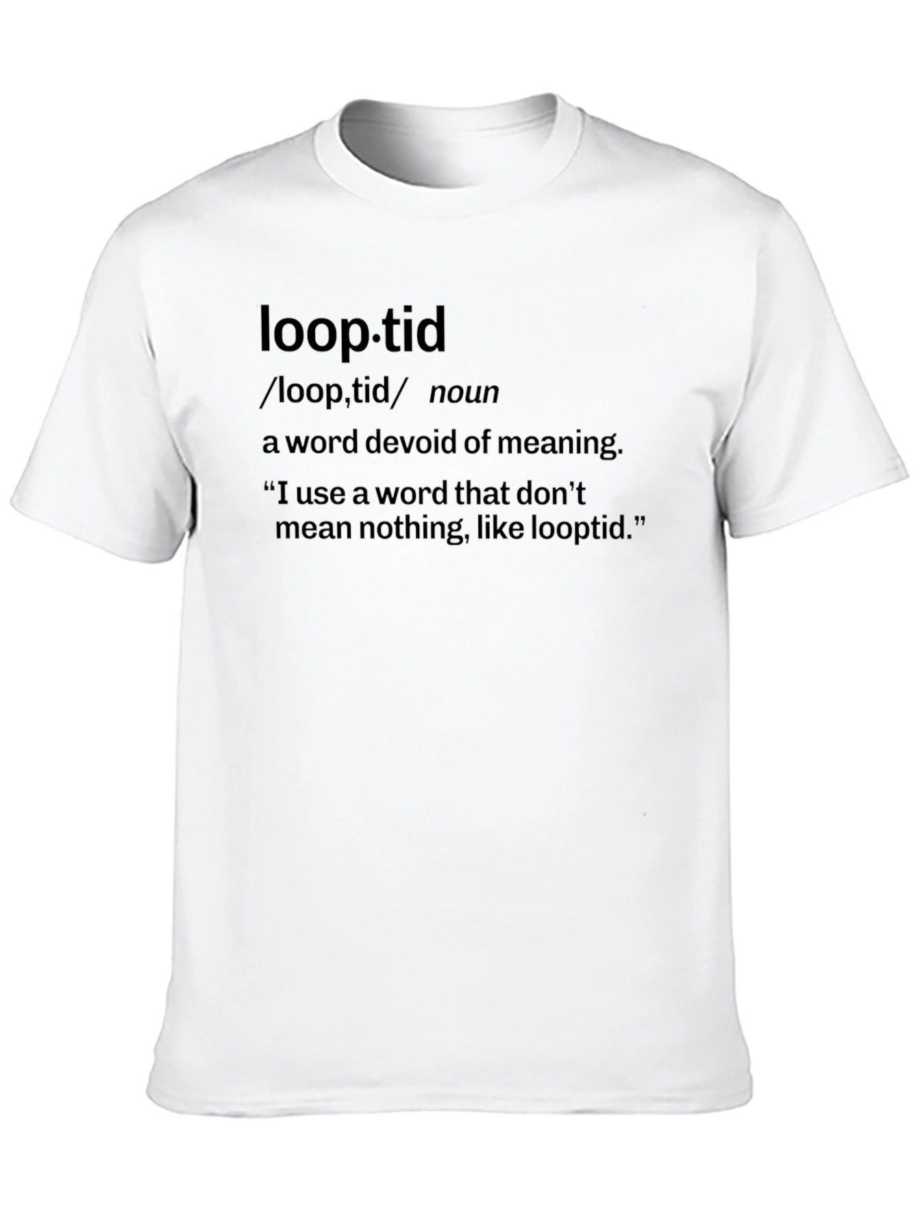 Camiseta Negra Loop-tid - Definición Humorística