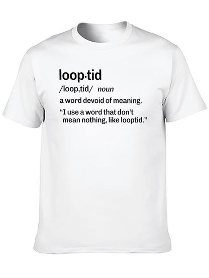 Camiseta Negra Loop-tid - Definición Humorística