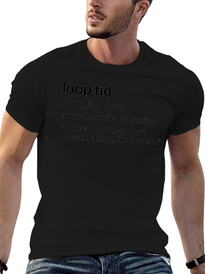 Camiseta Negra Loop-tid - Definición Humorística
