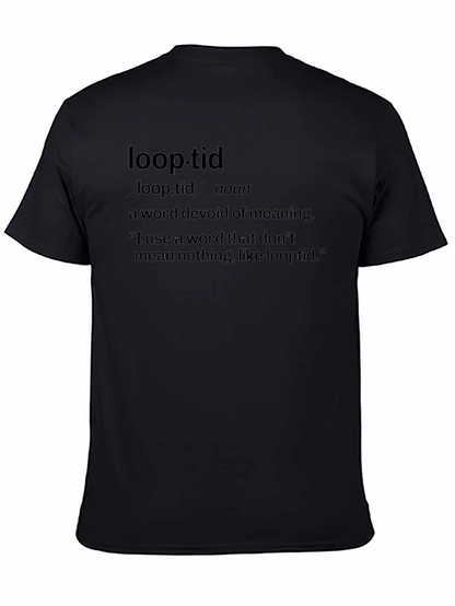 Camiseta Negra Loop-tid - Definición Humorística