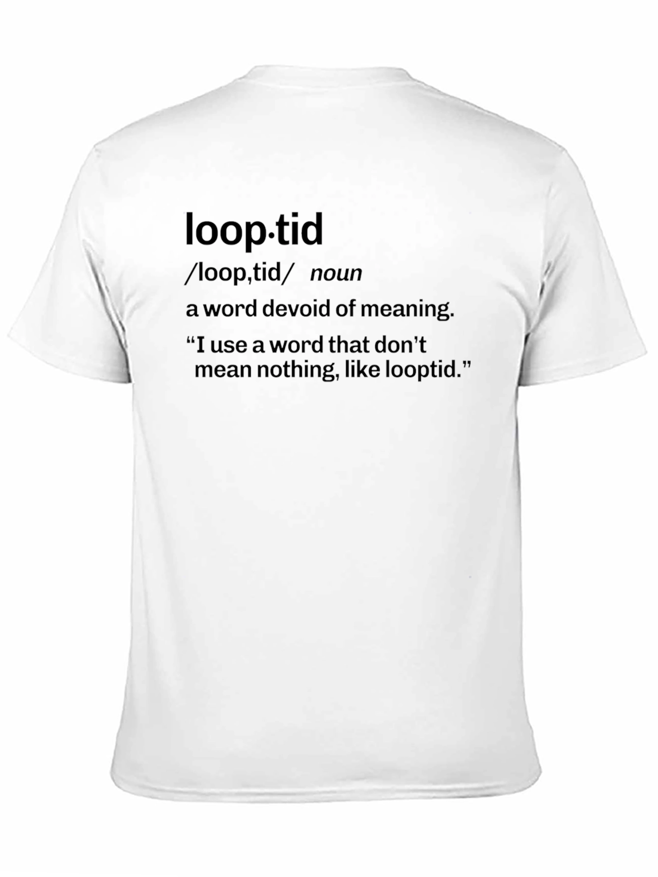 Camiseta Negra Loop-tid - Definición Humorística